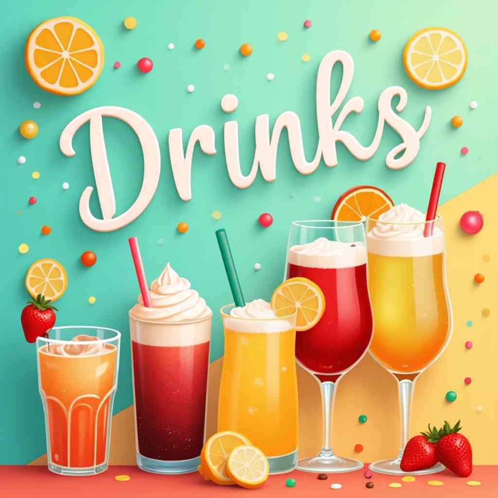 Drinks icon vector material design set